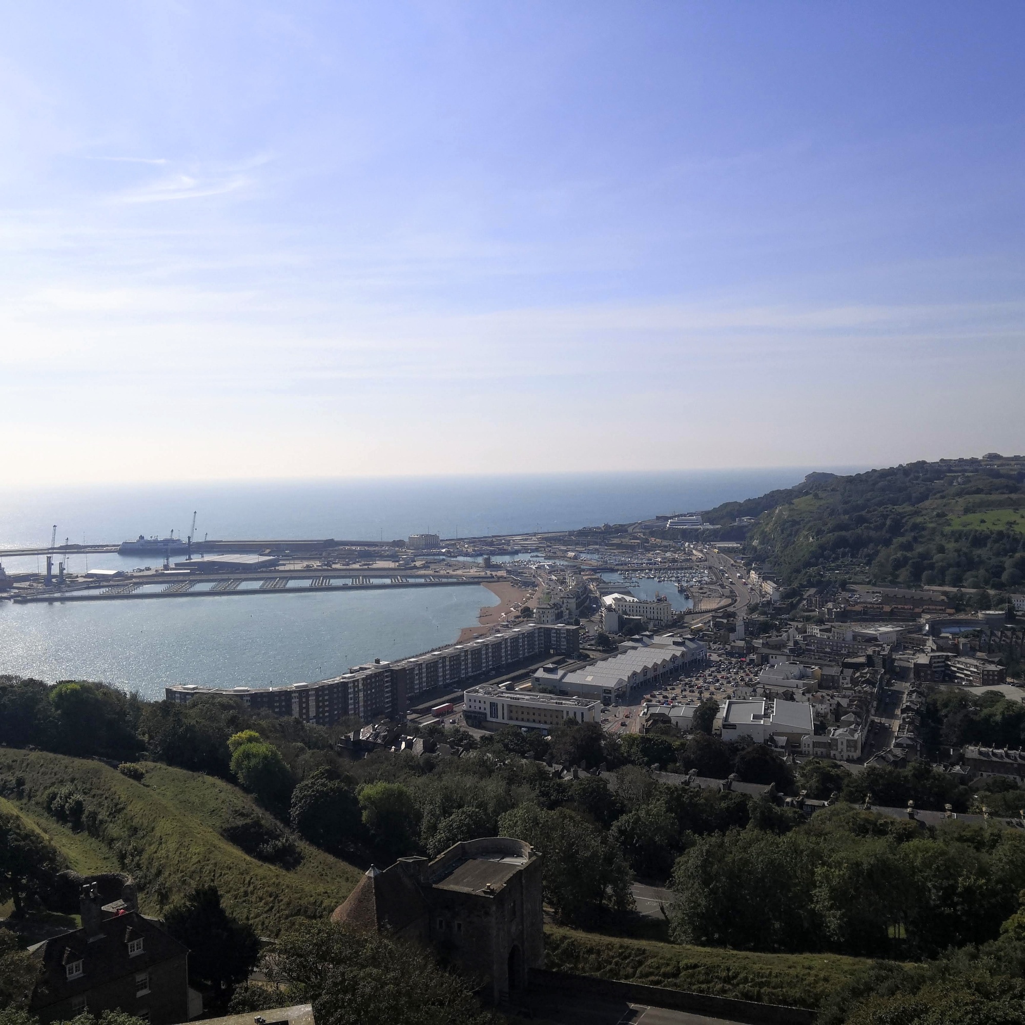 A view of the Port of Dover from the Dover Castle